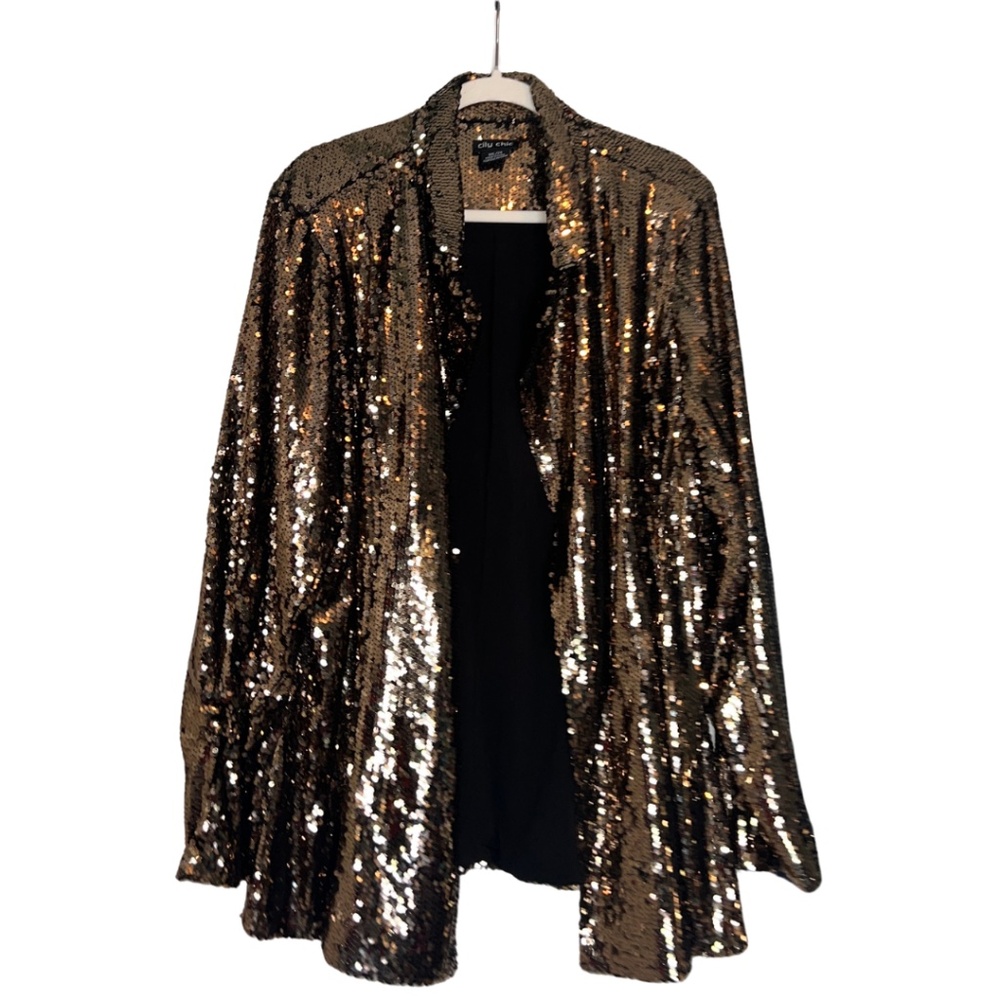 City Chic Sequin Blazer Size XXL/24W